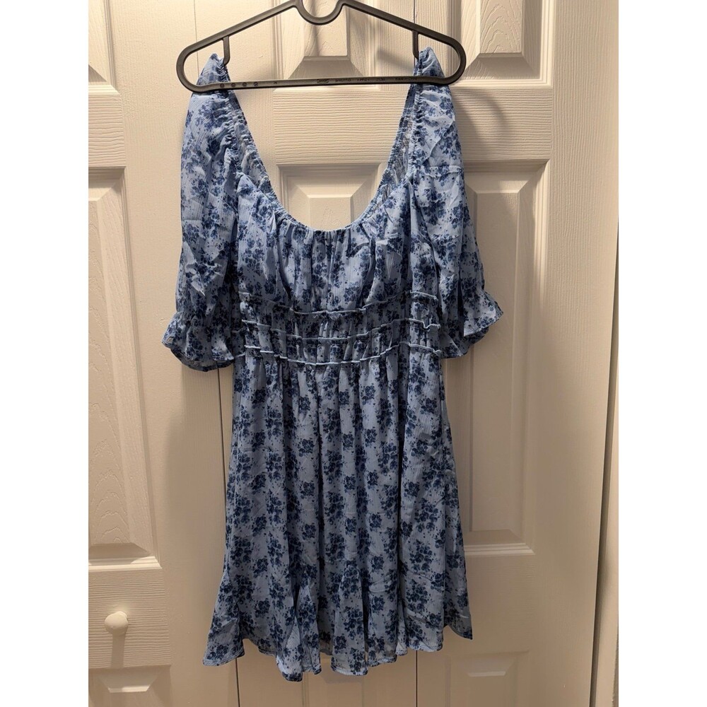 Blue mini dress